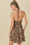 Get Wild Animal Print Halter Mini Dress