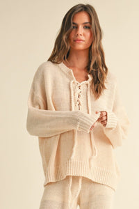 Celina Lace Up Sweater