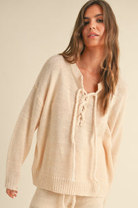 Celina Lace Up Sweater