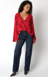 Belle Sleeve Red Floral Top