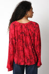 Belle Sleeve Red Floral Top