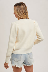 So Pretty Cardigan Sweater in Ivory