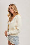 So Pretty Cardigan Sweater in Ivory