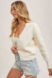 So Pretty Cardigan Sweater in Ivory