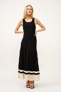 All Angles Color Block Wide Rib Maxi Dress