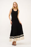 All Angles Color Block Wide Rib Maxi Dress