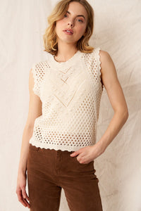 Pamela Sleeveless Sweater Vest Top