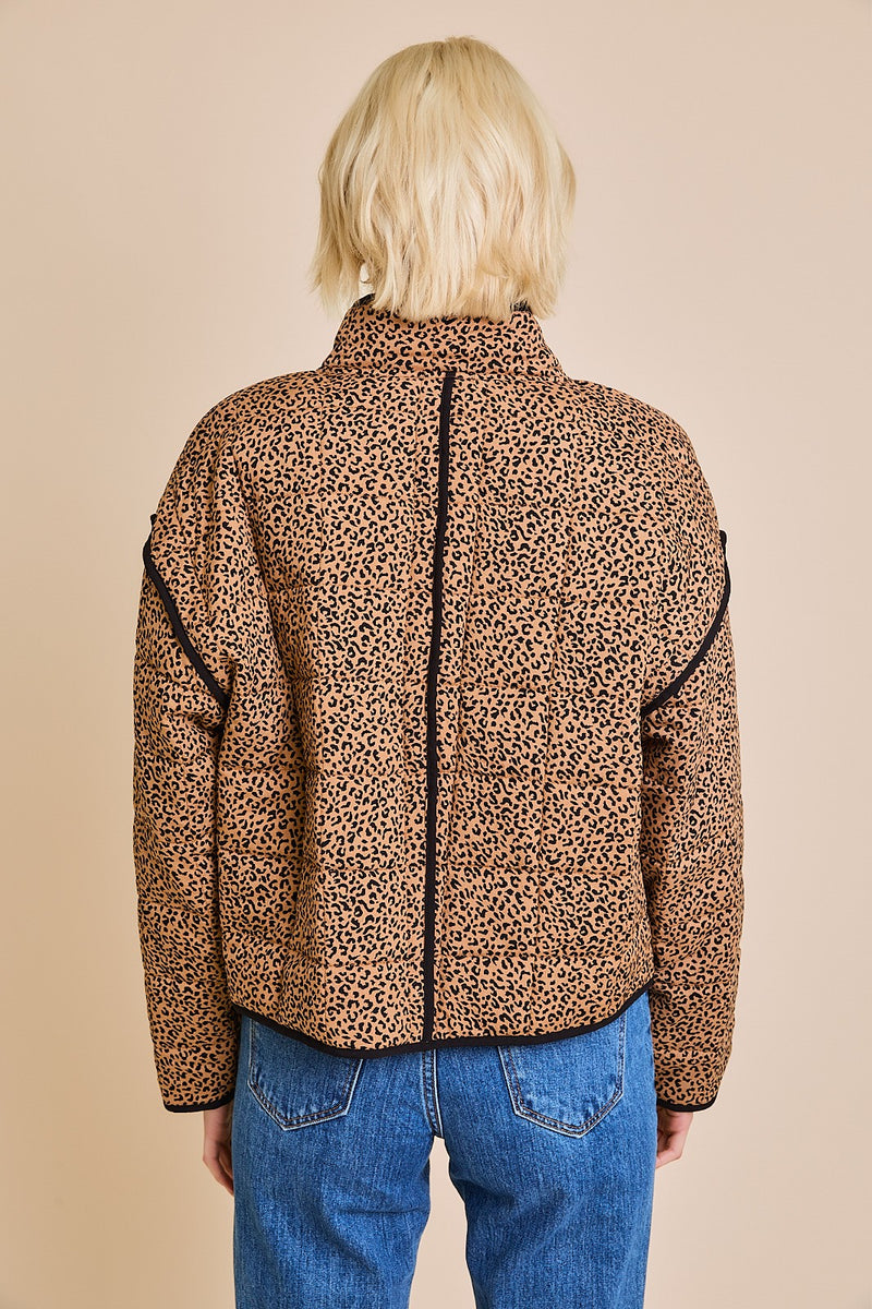 Isabella Quilted Leopard Jacket