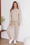 Two Piece Turtle Neck and Sweater Jogger Pant Set MORE COLORS