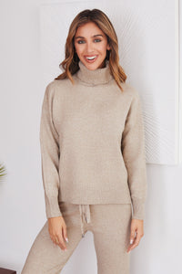 Two Piece Turtle Neck and Sweater Jogger Pant Set MORE COLORS