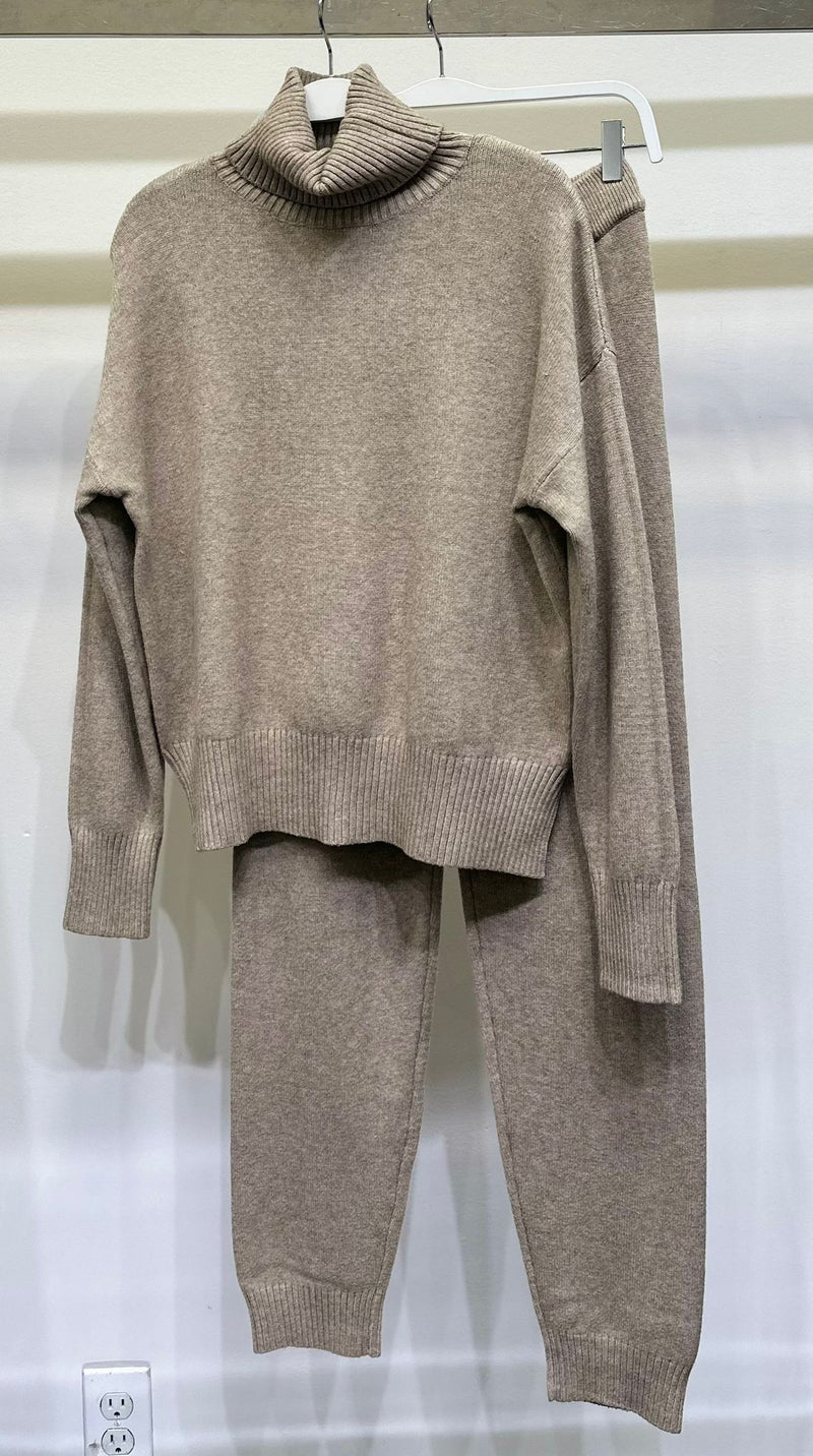 Two Piece Turtle Neck and Sweater Jogger Pant Set MORE COLORS