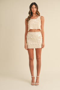 Tonight Mixed Sequin Tank and Skirt Set