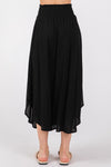Gauze Round Hem Midi Skirt