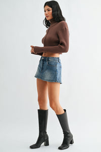 Classic Denim Skort in Light Denim