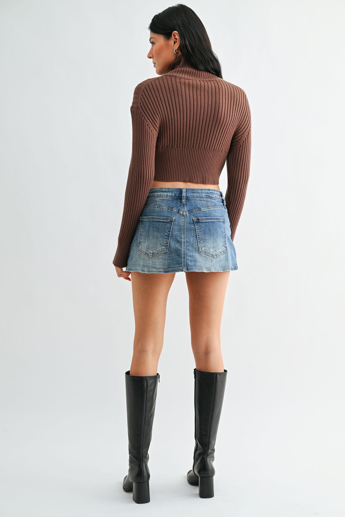 Classic Denim Skort in Light Denim