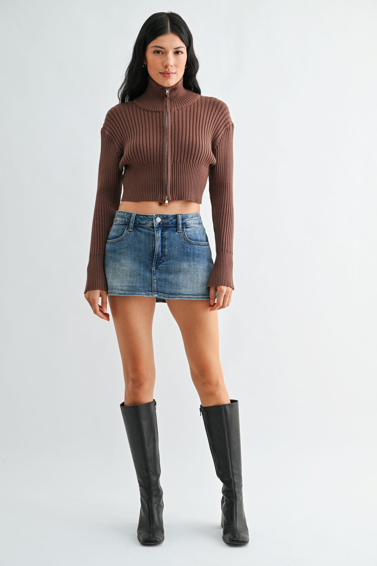 Classic Denim Skort in Light Denim