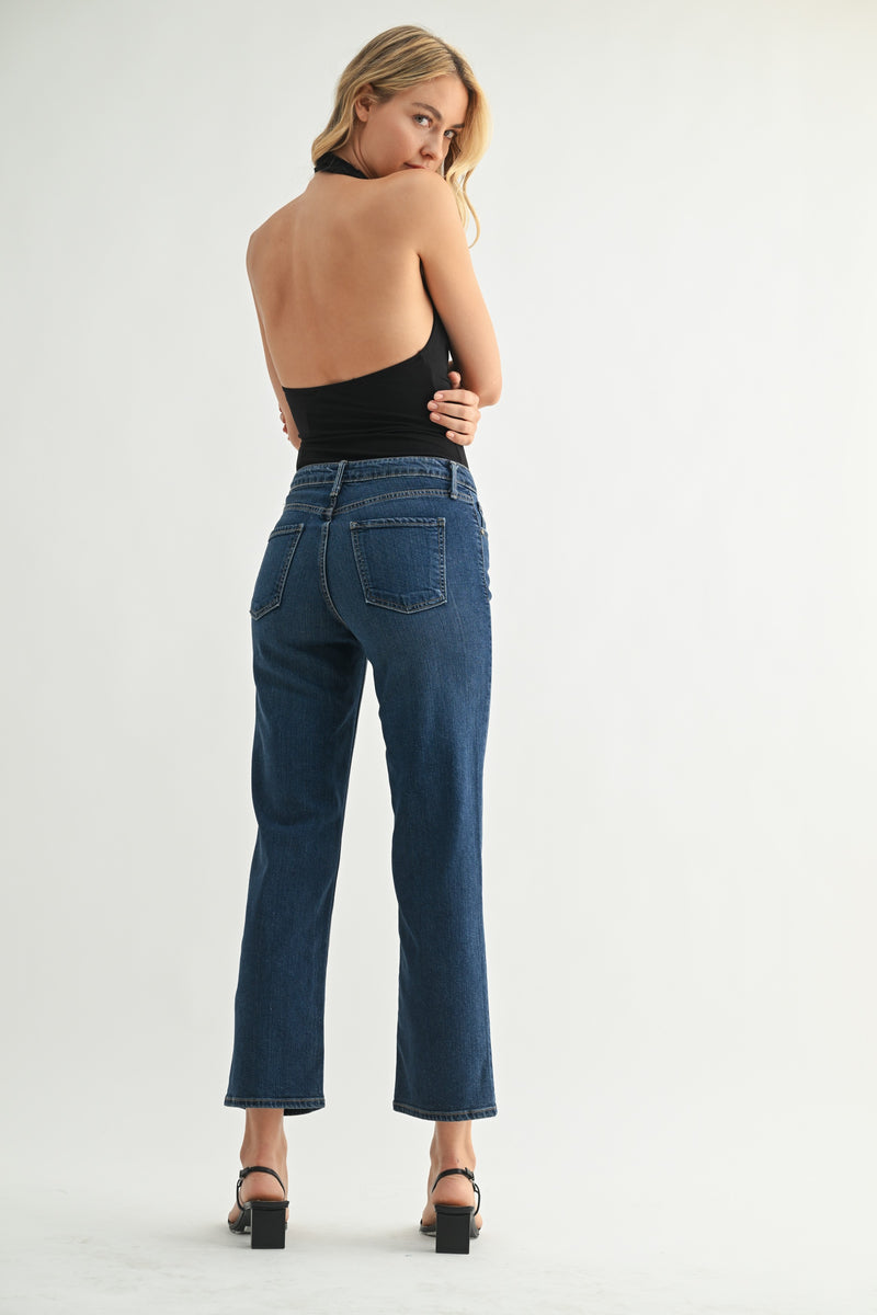 90's Straight Leg Jean in Dark Denim