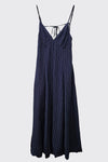 Open Back Pin Stripe Maxi Dress