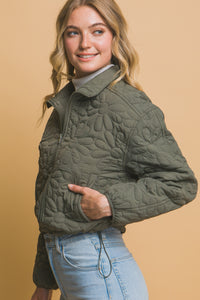 Flower Quilted Jacket More Colors