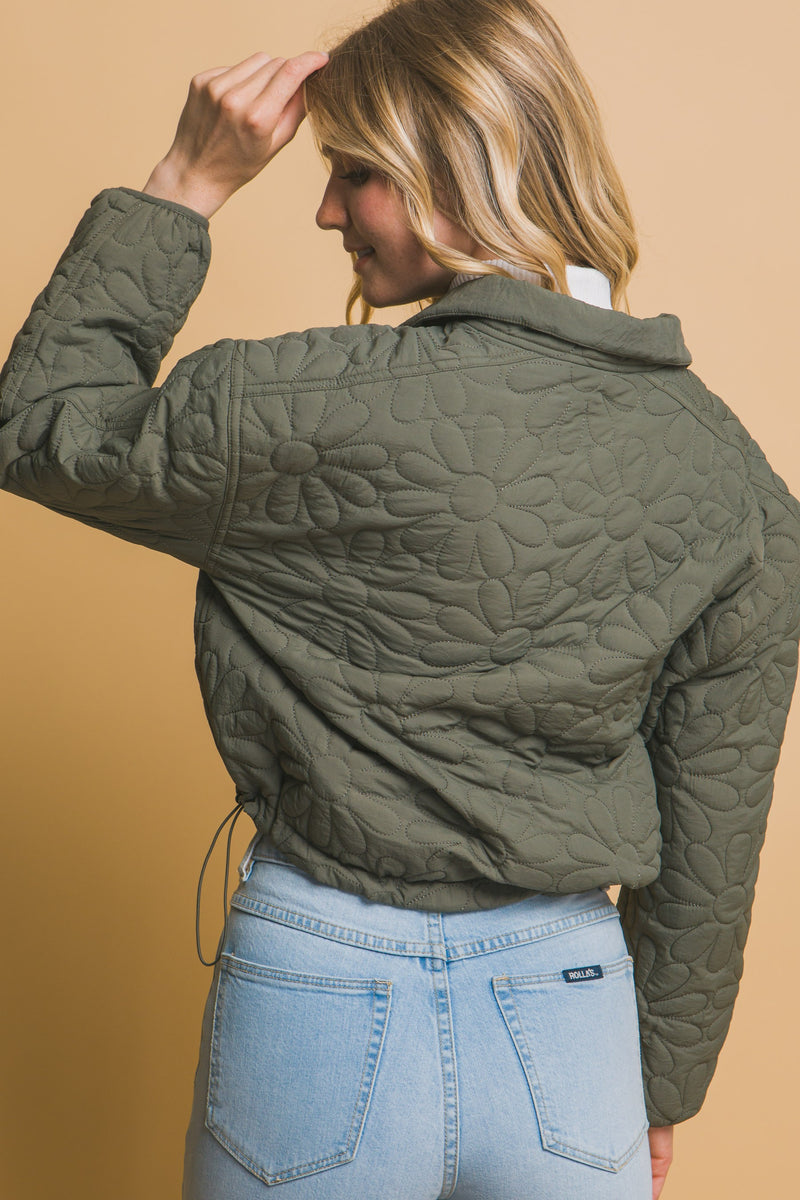 Flower Quilted Jacket More Colors