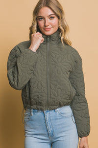 Flower Quilted Jacket More Colors