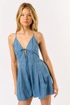 Plunge Denim Romper