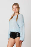 Lizette Off Shoulder Sweater in Sky Blue