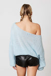 Lizette Off Shoulder Sweater in Sky Blue