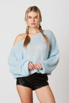 Lizette Off Shoulder Sweater in Sky Blue