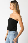 The Basics Knit Tube Top in Black