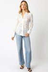 Lace Away Button Down Top