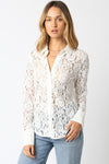 Lace Away Button Down Top