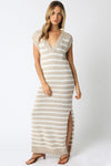 Palm Beach Striped Maxi Sweater Dress