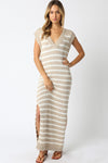 Palm Beach Striped Maxi Sweater Dress