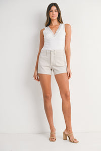 Anna Patch Pocket Short in Sea Salt