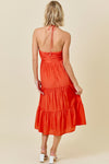 Season Opener Rouched Top Midi Dress in Sunkist