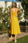 Marigold Button Front Midi Dress