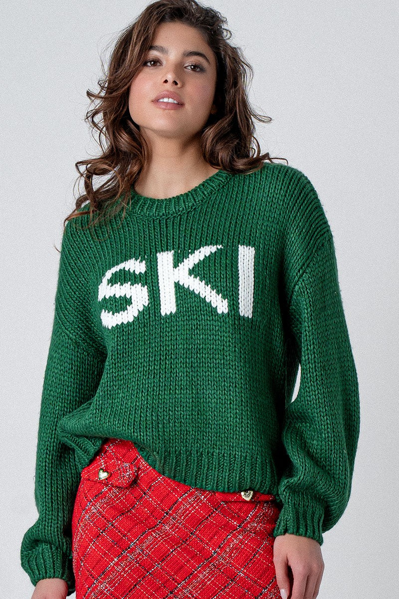 Ski Kelly Green Sweater