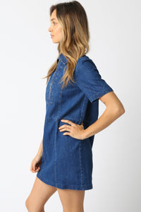 She's the One Zip Front Denim Dress