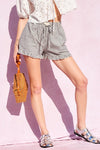 Striped Ruffled Cotton Shorts MORE COLORS