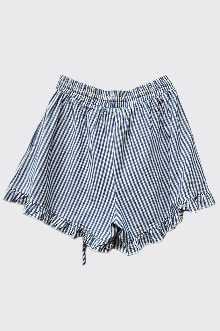 Striped Ruffled Cotton Shorts MORE COLORS