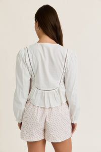 The Little Things Tie Front Blouse