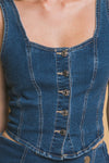 New Day Fitted Denim Tank in Denim