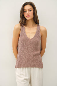 Kyla Deep V Sweater Tank MORE COLORS