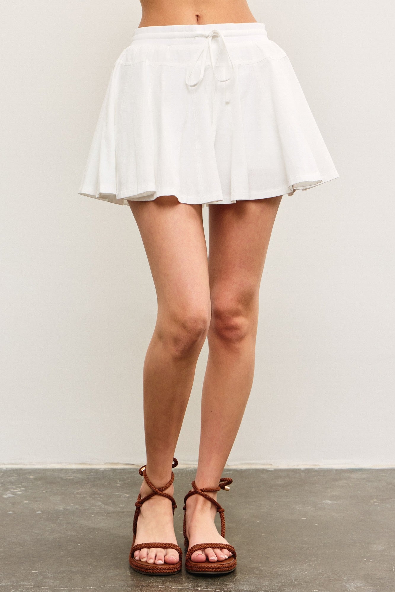 【INCHANT ME】Veil Tie Banding Flared Skirt Skirt SET] Wrap Nylon Banding Wide Pants (3C) - INCHANT ME