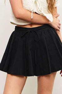 Banded Tie Front Skirt MORE COLORS