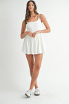 Ace Scuba Cutout Back Dress in Ivory