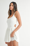 Ace Scuba Cutout Back Dress in Ivory