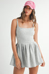 Ace Scuba Cutout Back Dress in Grey
