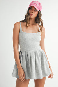 Ace Scuba Cutout Back Dress in Grey